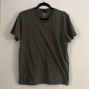 Olive green v neck shirt